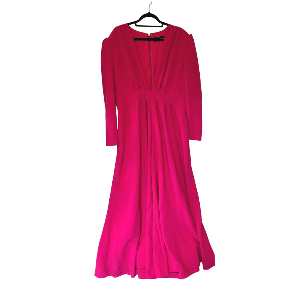 NWT Gabrielle Union NY&C Ultra Wide Leg Pink Plunge Neck Jumpsuit Plus Size XXL - Picture 1 of 13